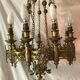 Brass chandelier 9 fires