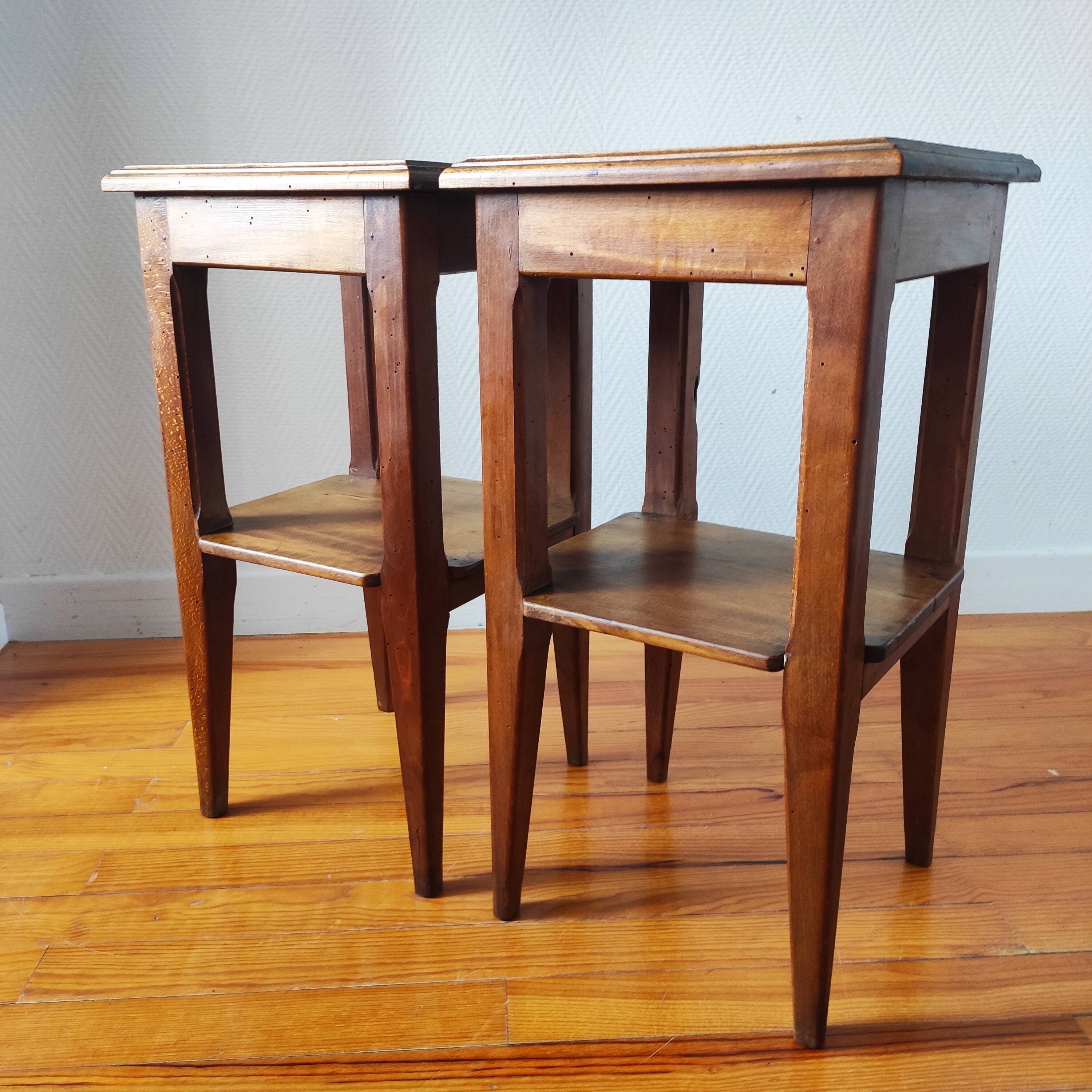 Pair of bedside tables, end of sofa, 1940/50