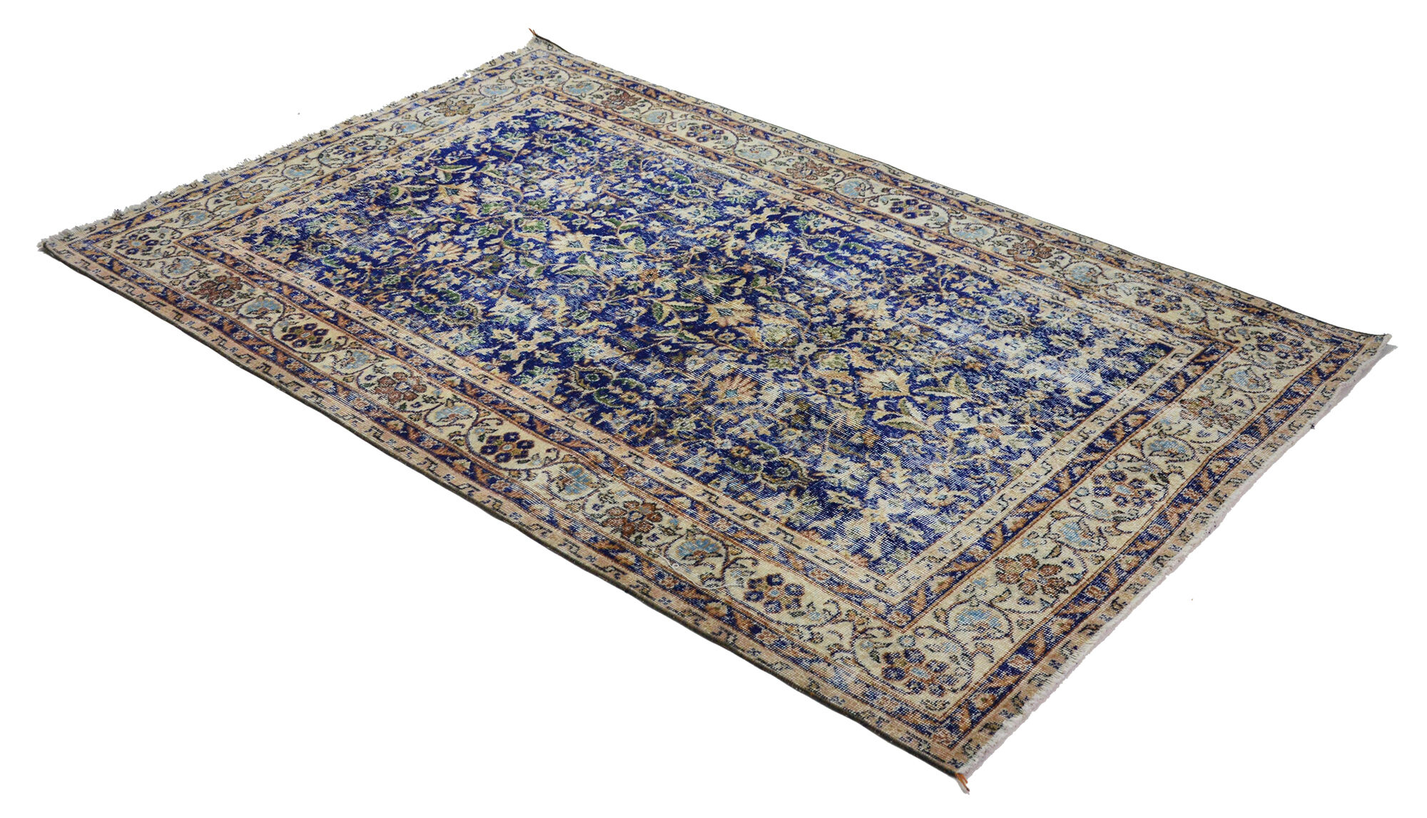 Anatolian handmade vintage rug 246 cm x 154 cm