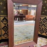 Oak mirror and old golden border
