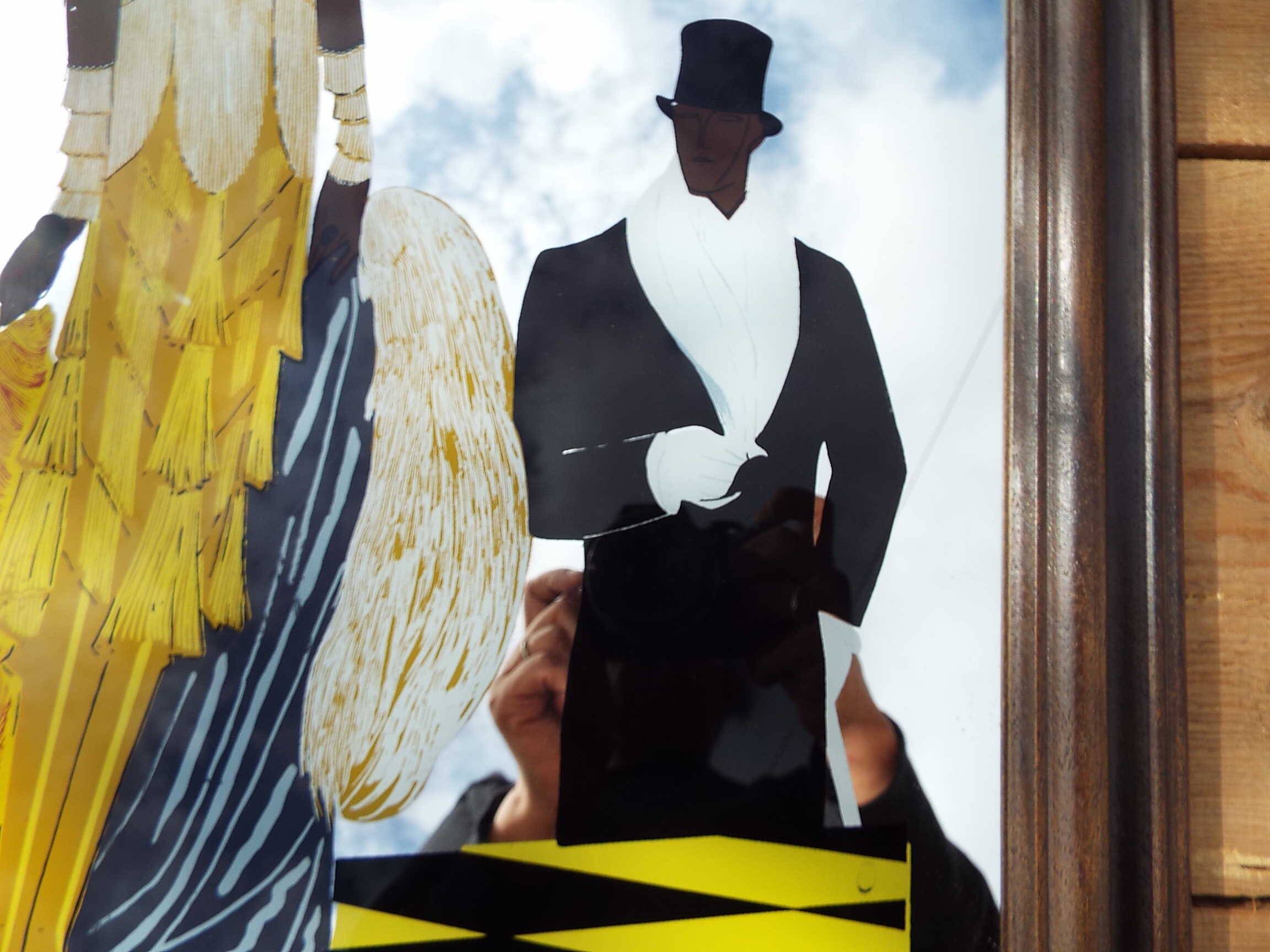 Vogue screen-printed mirror