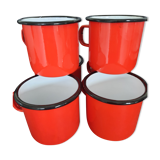 6 cups of enamelled sheet metal