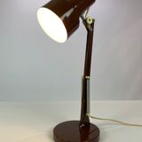 Table lamp in brown lacquered metal, of Danish design from the 1970s