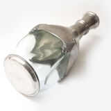 Crystal and pewter carafe
