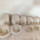 Series of 6 Sarreguemines spice jars
