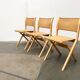 Vintage Italian folding chairs by Ilmari Tapiovaara for Olivo Italy, set of 3.