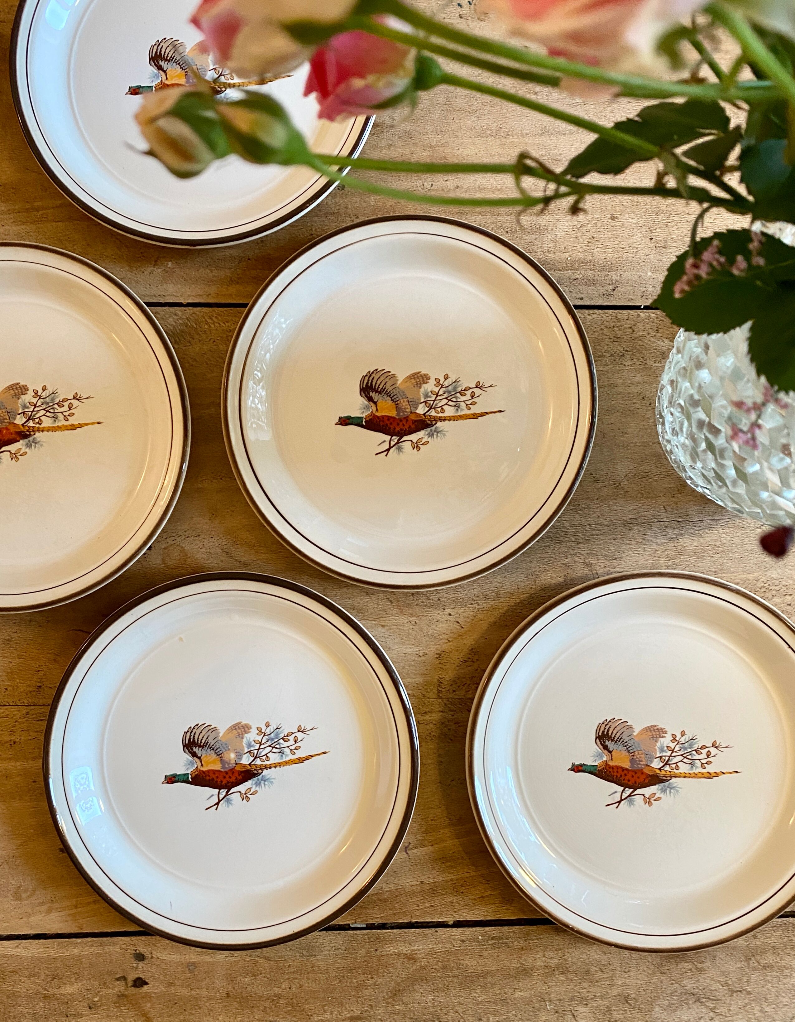 Set of 5 vintage plates