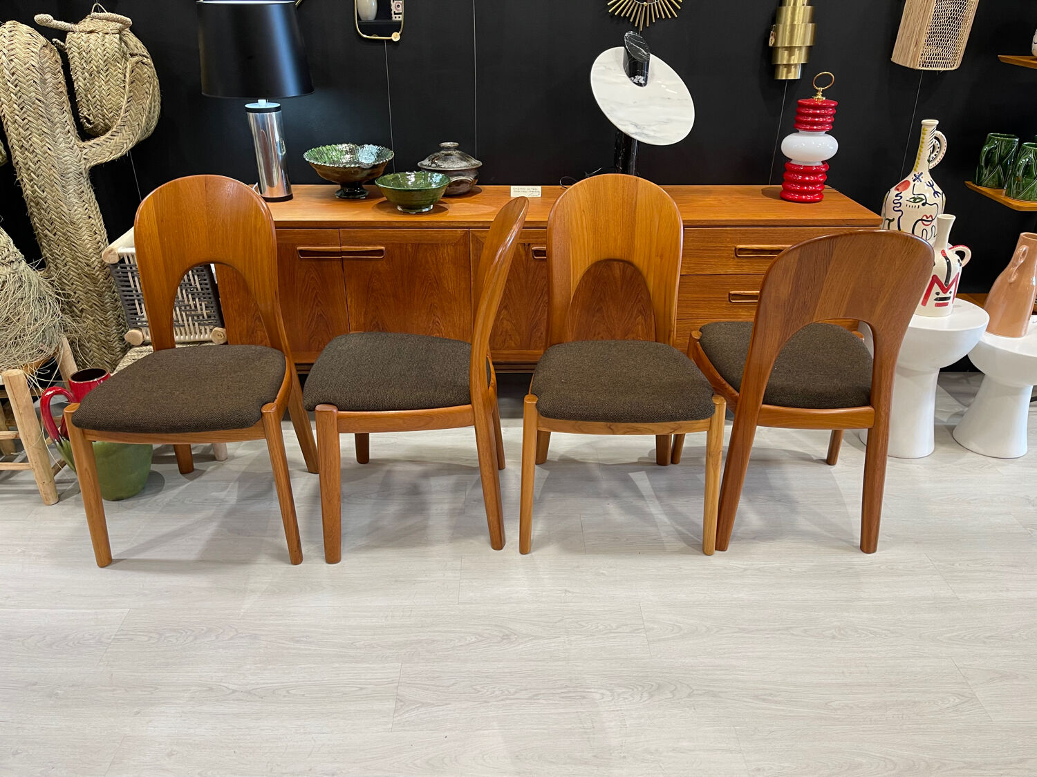 Set of 4 chairs by Niels Koefoed Denmark 1960s