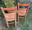 Pair of straw chairs