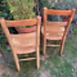 Pair of straw chairs