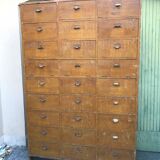 Vintage 50s wooden clamshell workshop furniture