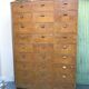 Meuble d'atelier à clapets vintage années 50 en bois