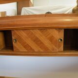 Cozy walnut bramble headboard for bed 140 x 190, from 1950