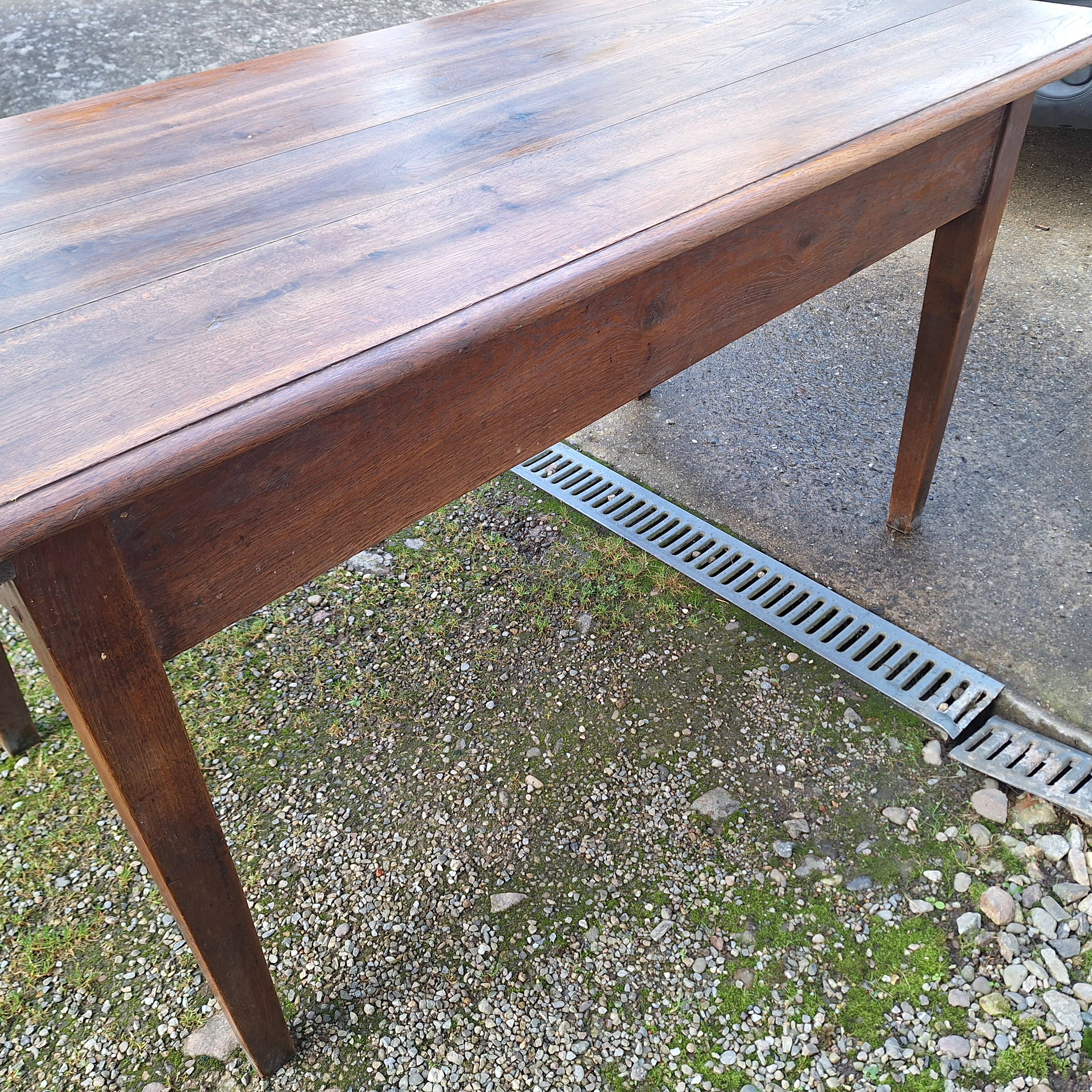 Late 19th century oak farmhouse table