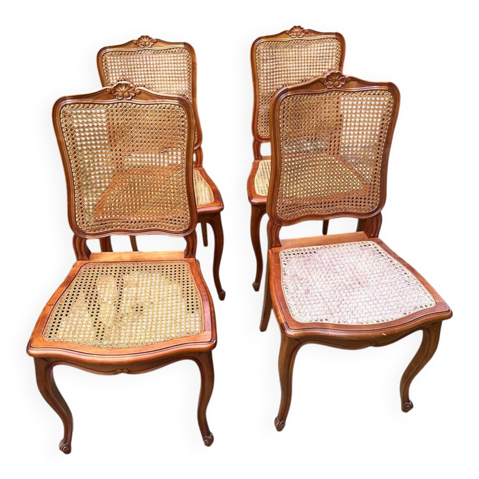 Caned chairs in Louis XV style