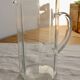 Vintage octagonal clear glass pitcher