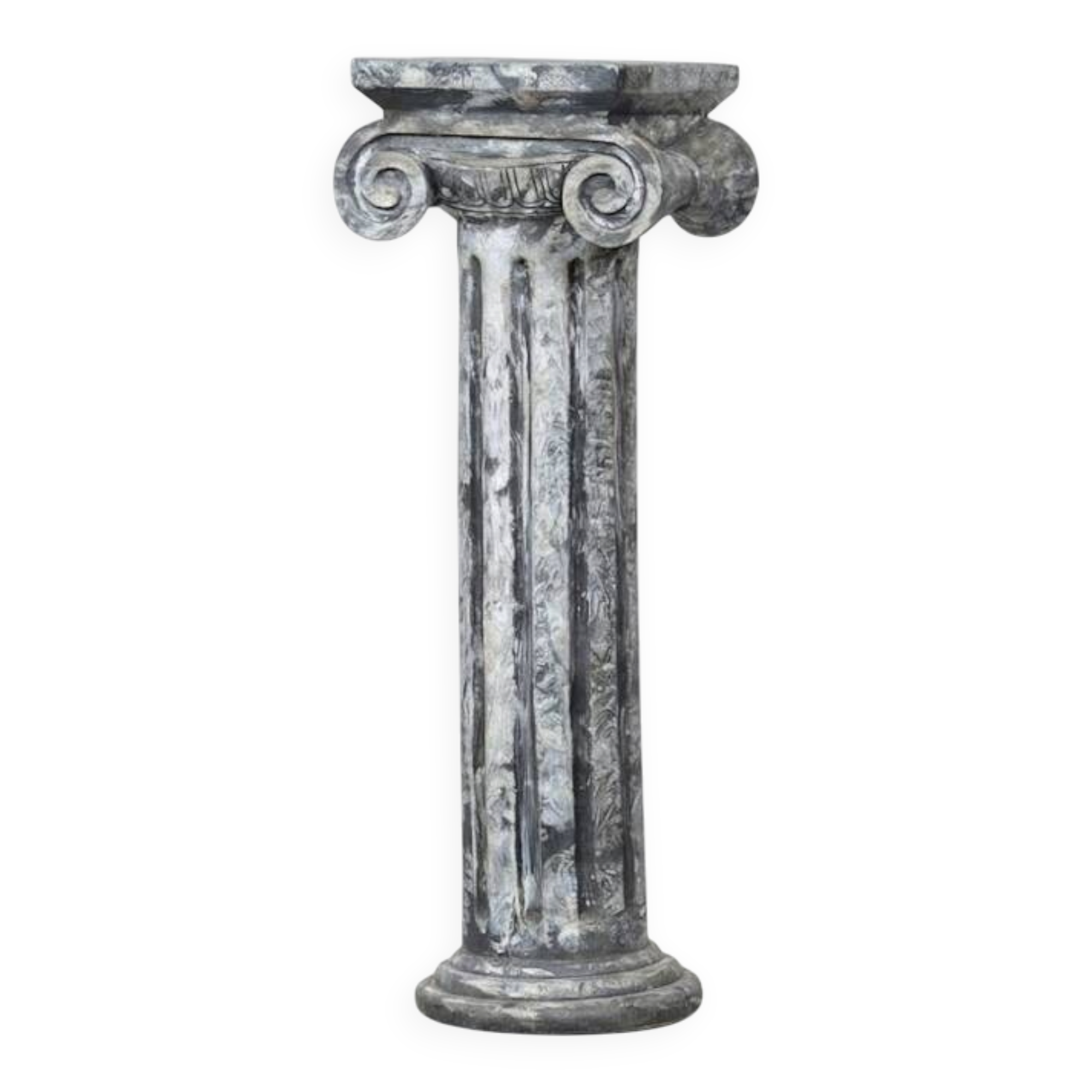 Vintage painted wooden Ionic column stele