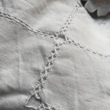 Monogrammed and embroidered castle sheet.