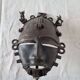 African bronze mask on pedestal, from Ivory Coast, dating
