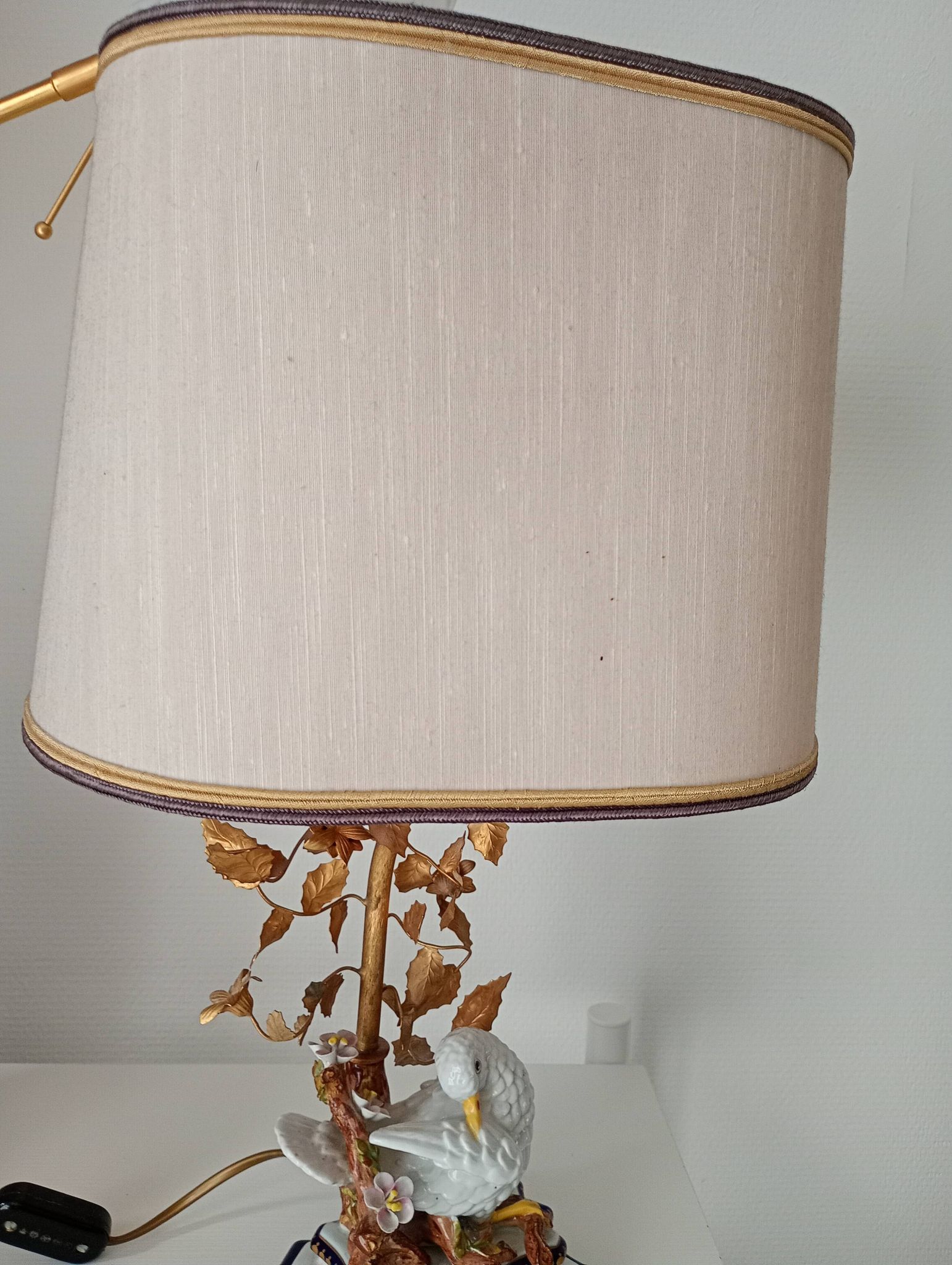 Sèvres porcelain lamp with Giulia Mangani signature