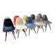 Set of 10 fibreglass & walnut DSW chairs, Charles & Ray Eames, Herman Miller, 60s-70s