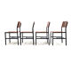 Ensemble de 4 chaises industrielles, Pays-Bas années 1970