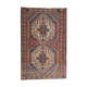 Handwoven wool antique persian area rug 124x250cm