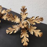 Gilded hand-forged Florentine wall lamp Hans Kögl style, Italy