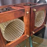 A pair of ceiling lamps designed by Erik Höglund, Kosta Boda, Sweden, 1960s