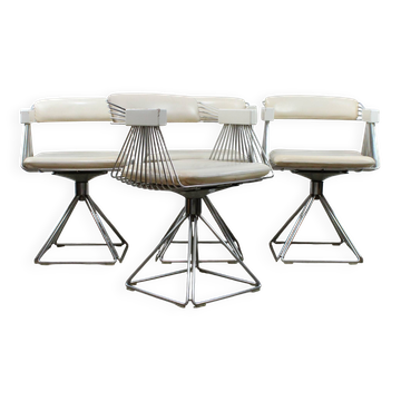 Suite de 4 chaises Delta par Rudi Verelst pour Novalux 1970s
