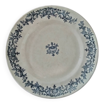 Old Longchamp iron earth dish blue Regent pattern