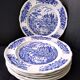 6 Vintage Pyroplan BP Advertising Porcelain Dinner Plates