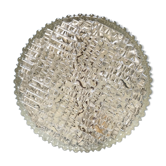 Plafonnier rond en verre bullé années 60
