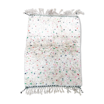 Berber carpet Beni Ouarain with colorful polka dots 1.38 x 1.03m