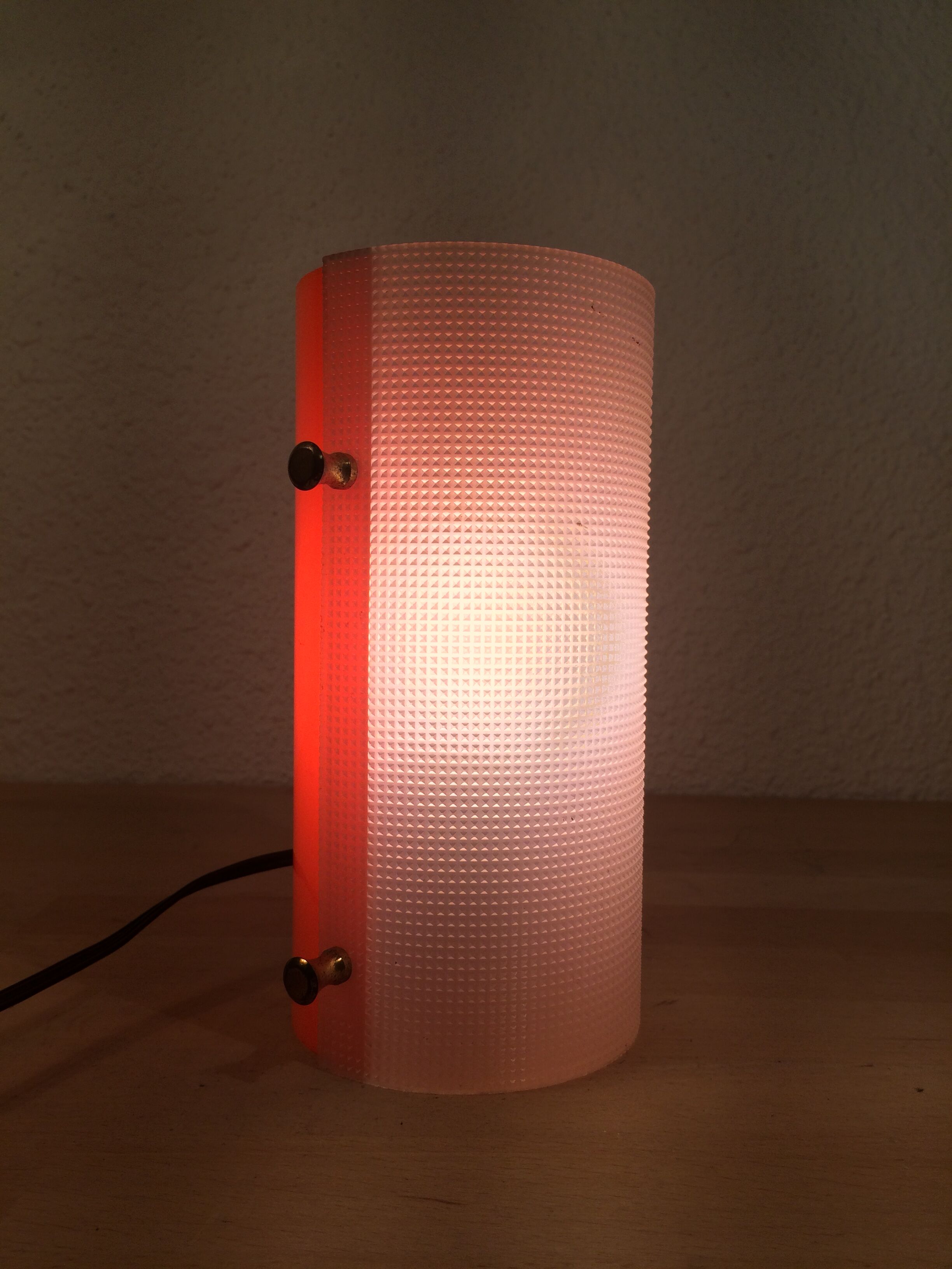 Orange lamp space age 70s cylindrical