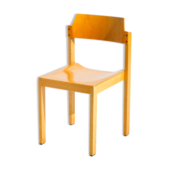 Stackable oak chair, 1970s
