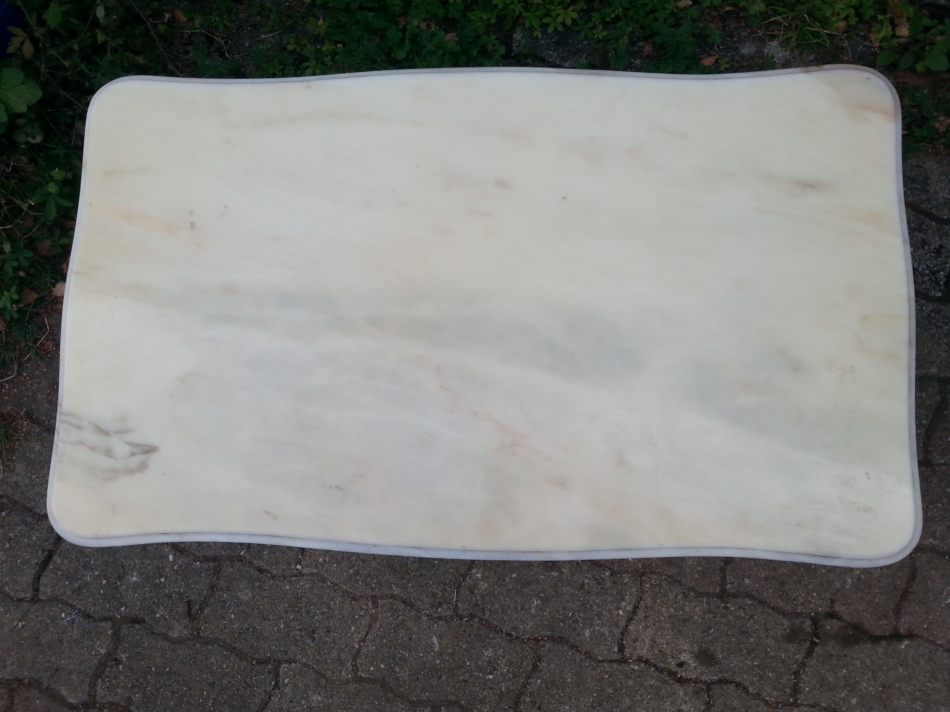 Coffee tanle brass and marble white 1960