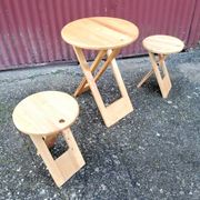 Lot table and folding stools Suzy by Adrian Reed.