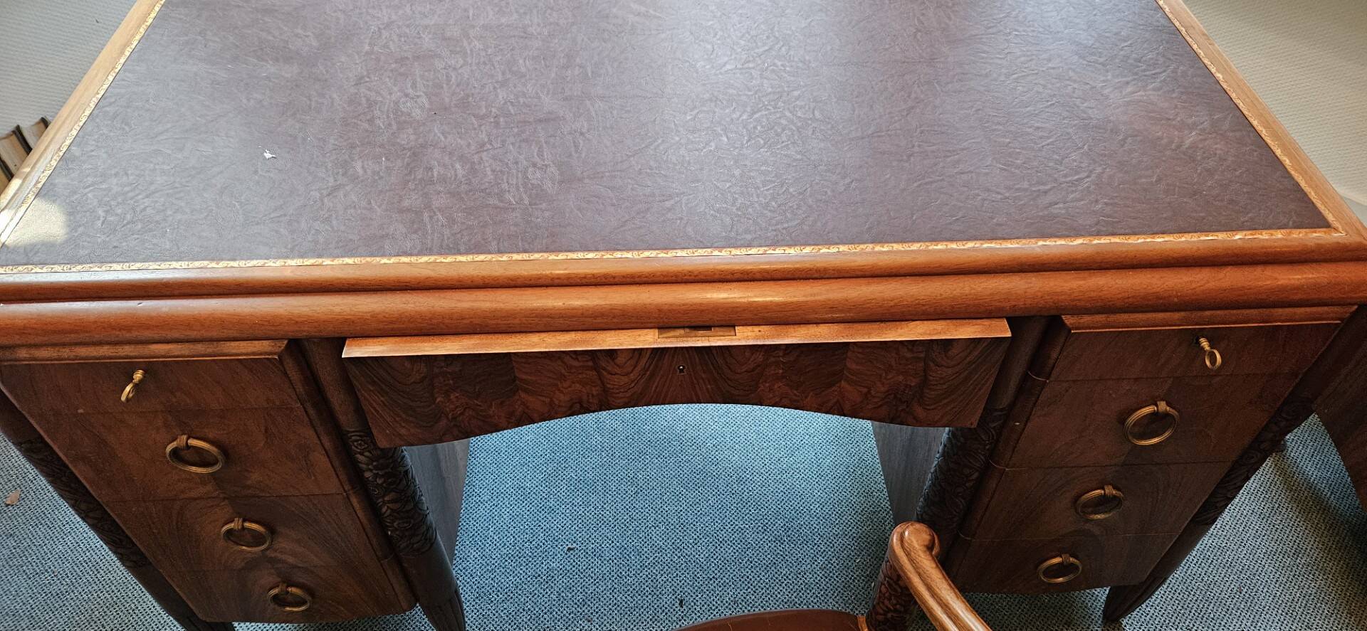Desk, chair and bookshelf Art Deco period
