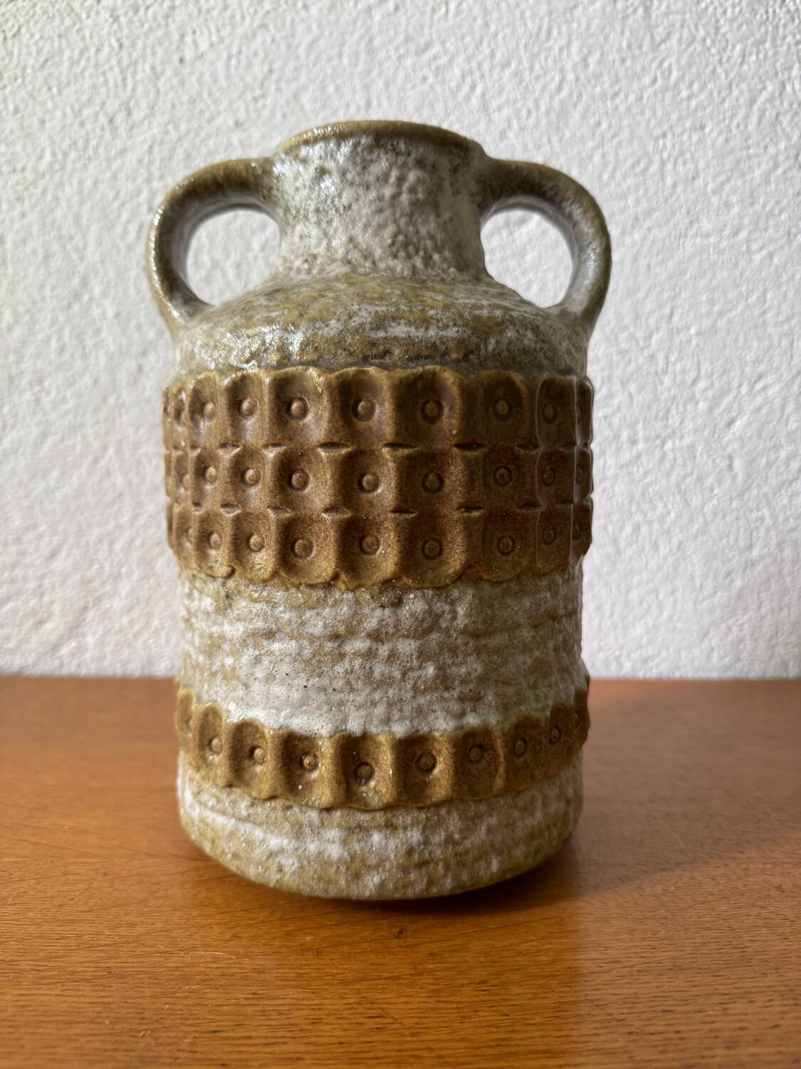 German ceramic vase with handles from the 60s