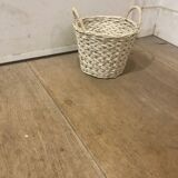 Oval rattan basket - Painted white
