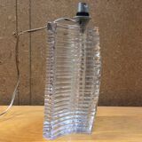 Vintage crystal lamp foot signed daum france - 70s