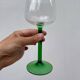 7 green Alsace wine glasses
