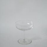 Set of 6 mismatched crystal champagne glasses 1930-1950