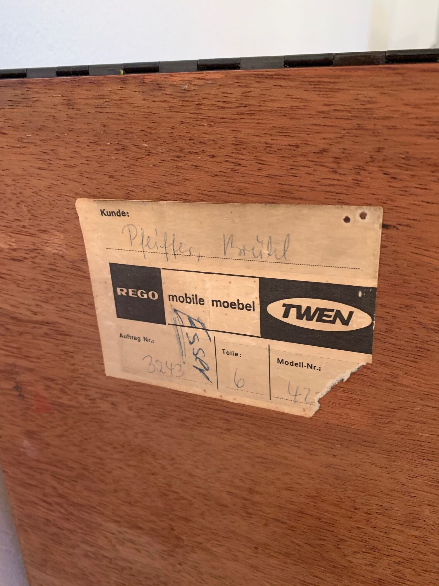 Twen chest of drawers by Günter Renkel, Rego Moebel, 1960s .