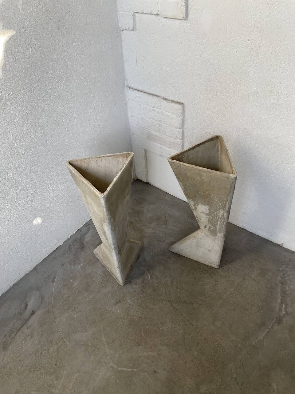 Planters jardinières fibrociment triangulaires