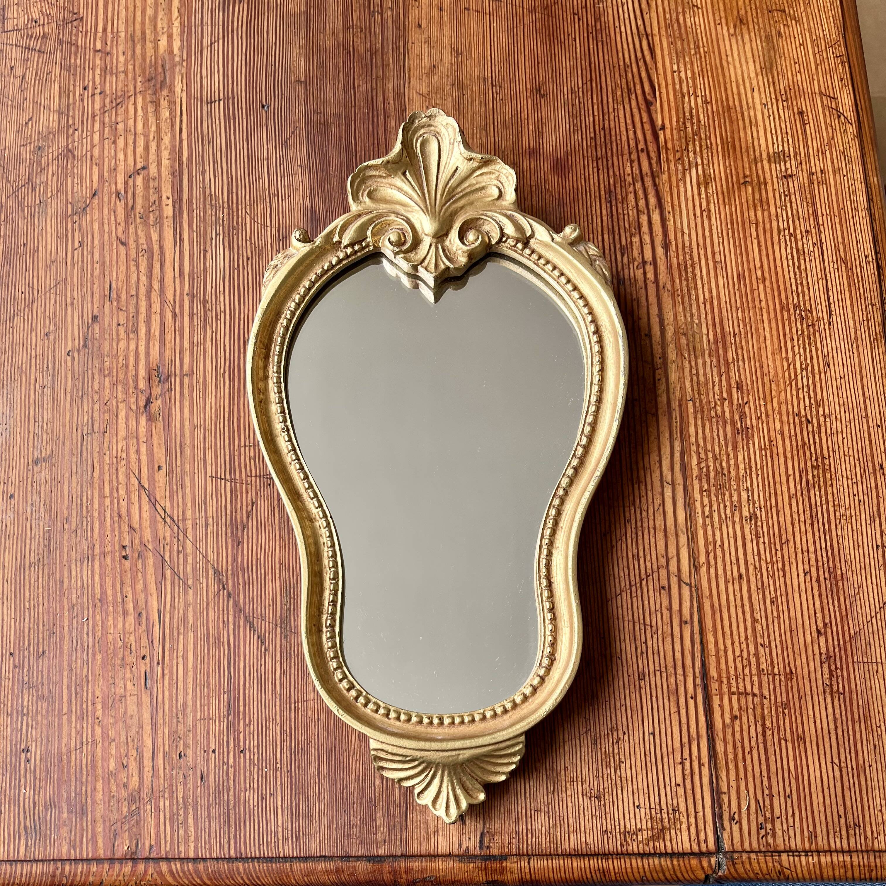 Miroir baroque doré style Louis XV taille S