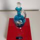 Botella o licorera francesa de cristal azul