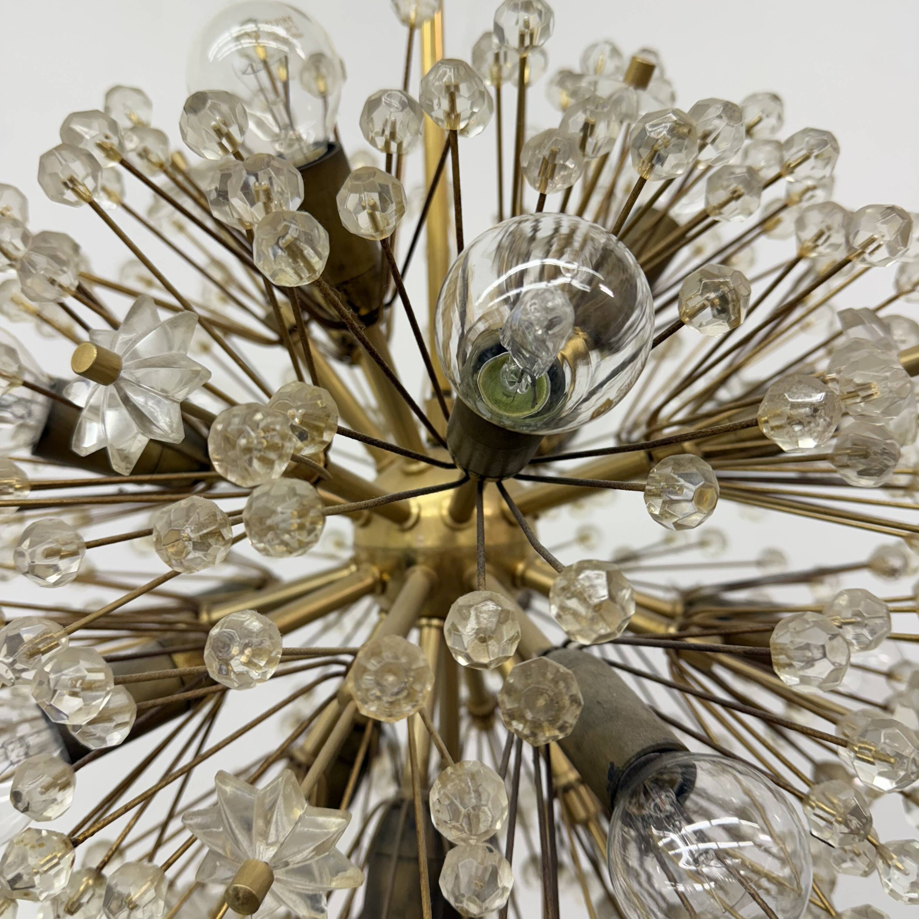 Starburst Brass Chandelier by Emil Stejnar , Austria 1960s