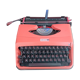 Underwood 18 Salmon Orange Typewriter